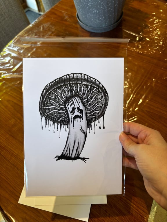 Spooky Mushroom Art Print - No.2