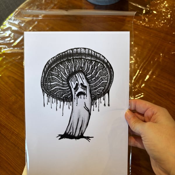 Spooky Mushroom Art Print - No.2