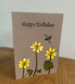 Happy Birthday Pressed Celendine card