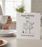 Personalised Birthday Card - It must be wine time 