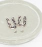 Titanium ear wire - Leopard print arch stud earrings - Hypoallergenic earrings - Image 3
