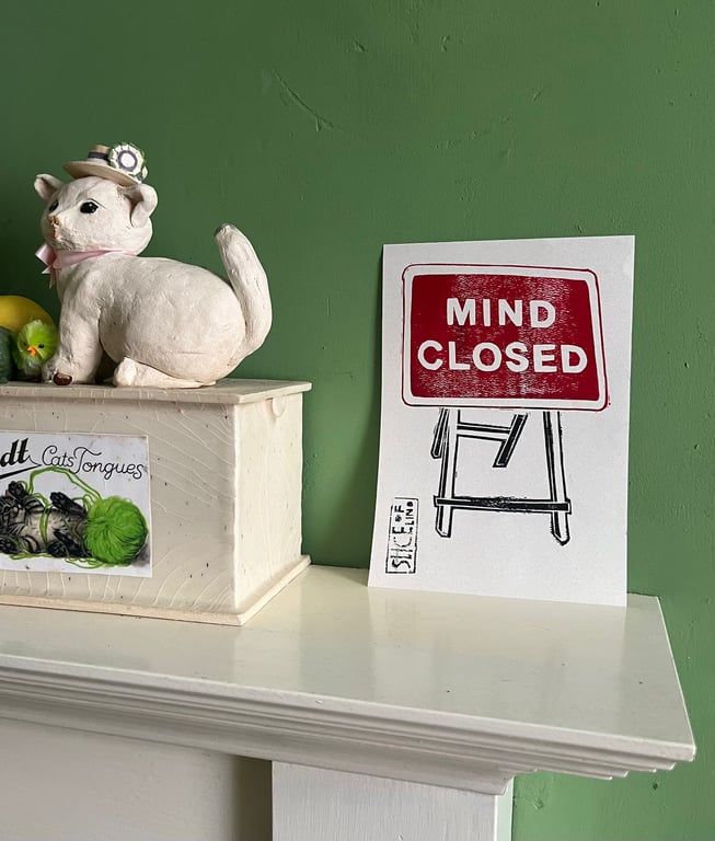 Mind Closed Lino Print