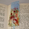 Harvest poppies - Embroidered and felted bookmark
