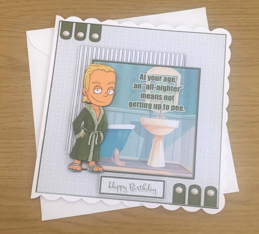 All Nighter Handmade Men's Funny Birthday Card