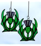 Scottish Thistle Stained Glass Suncatcher - Image 1