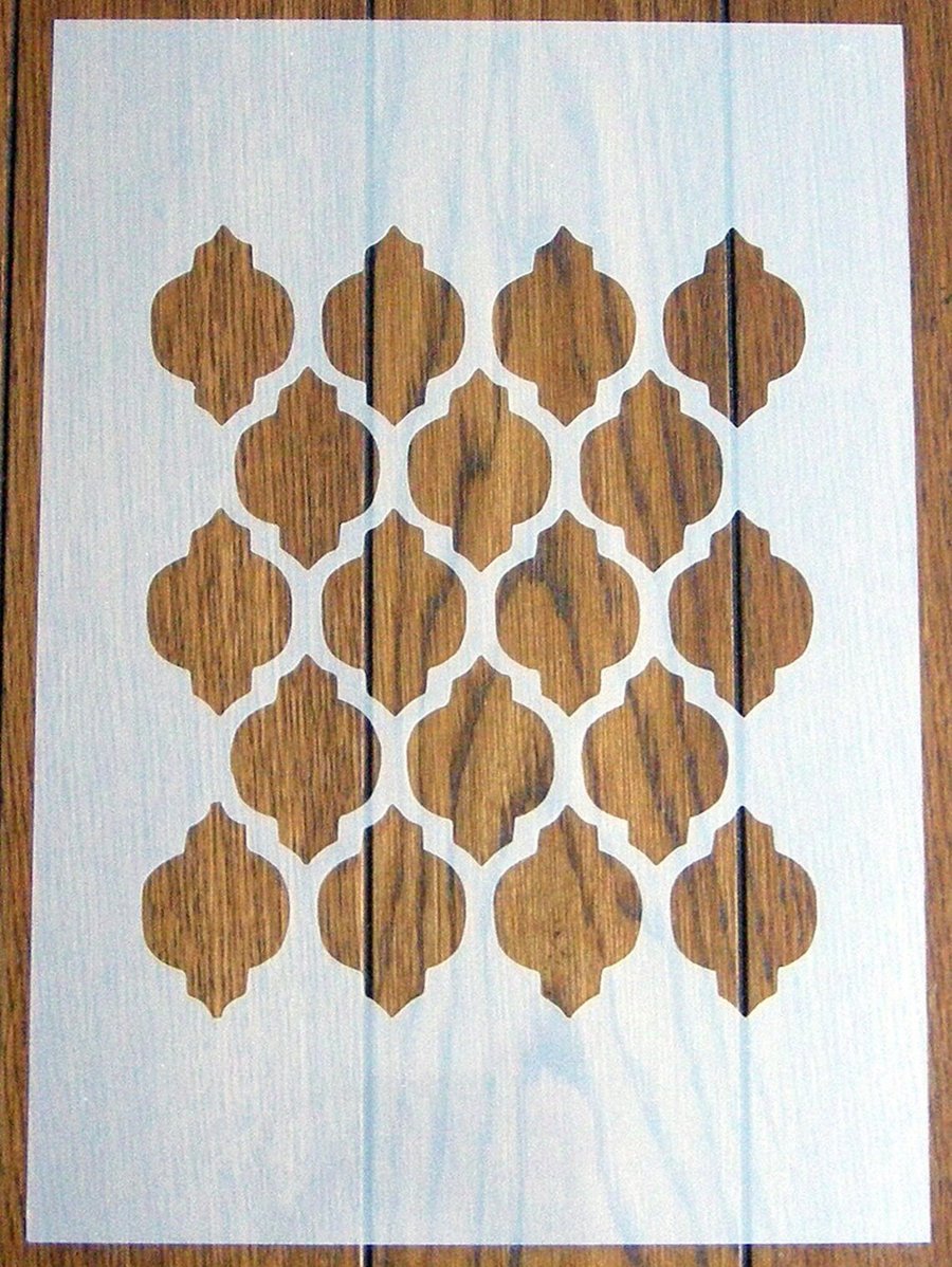 Moorish Trellis stencil Mask Reusable PP Sheet for Arts & Crafts