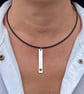 Leather necklace for women, Dainty Boho jewellery, Choker necklace - Image 6