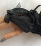Black Satin and lace wrist cuff, steampunk, Victorian, goth, Halloween  - Image 3