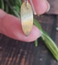 Brass and silver leaf drop dangly earrings - Image 5