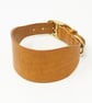Leather greyhound collar; whippet collar; with solid brass buckle - Image 3