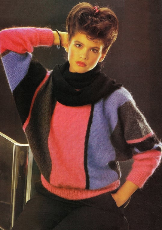 VINTAGE KNITTING PATTERN Ladies Dolman Sweater