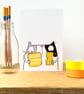 Cheese and Cracker Cat Card - Image 4