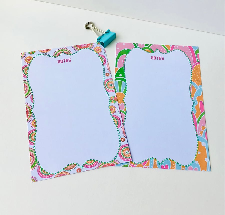 Notebook,Memocards,Jottdown Style,Bright Floral Design,Pack of 20