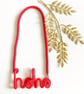 Santa Themed Red Cotton Rope necklace, Hoho word Cotton Rope Necklace, Christmas - Image 7