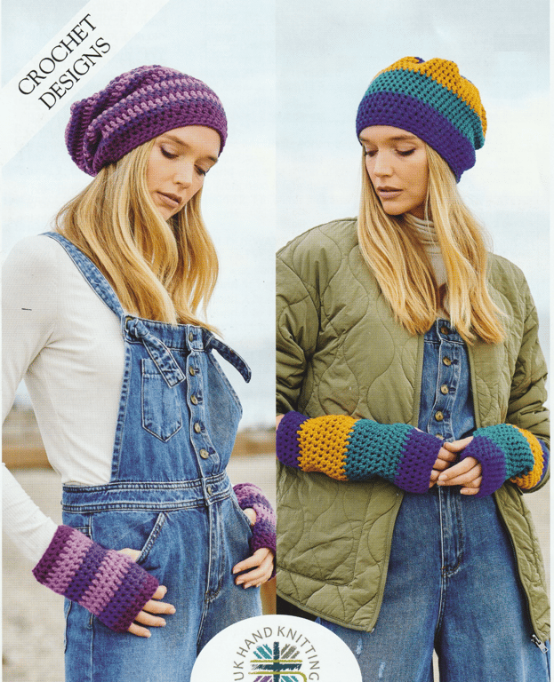 VINTAGE CROCHET PATTERN Ladies Hat and Mitts