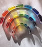 Handmade Glass Skinny Steps Rainbow Bridge - Pet Loss Optional Paw Prints & Card - Image 5