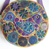 Round Cross Body Bag Free Machine Embroidery 
