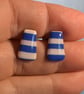 Mini Striped Stud Earrings - Image 6