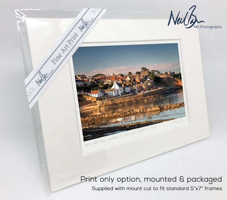 Crail & Crail Harbour, East Neuk of Fife - A6 (7" x 5") Unframed Print
