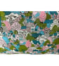 Large wash bag in Liberty cotton, floral toiletries bag with handles and pocket. - Image 5