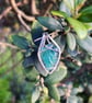 Hand carved Emerald Leaf mini pendant 