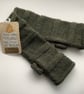 FINGERLESS MITTS , gloves. .'Tamar Valley'  Alpaca,wool. D. Green . - Image 3