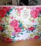 PINK FLOWERS 100% COTTON COSMETIC POUCH - Image 2