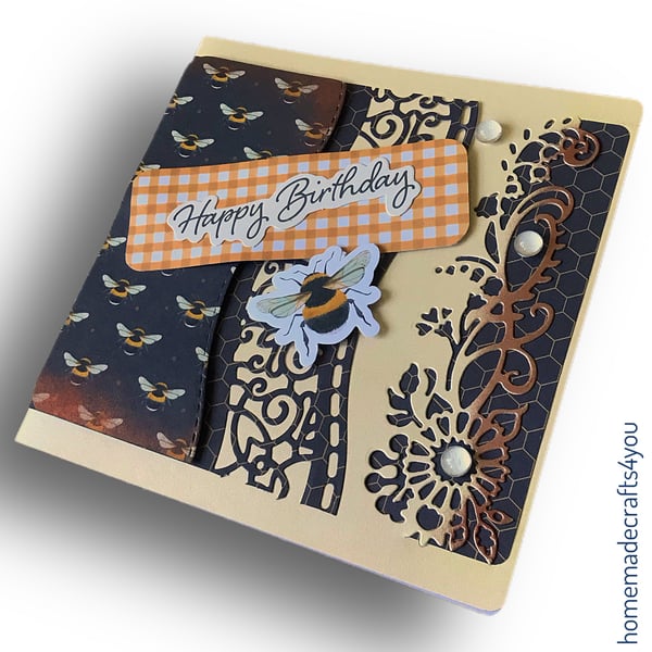 Handmade Bee Card