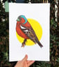 Chaffinch, 4-colour screen print - Image 1
