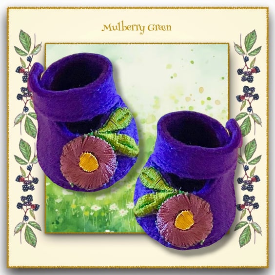 Purple Floral Shoes