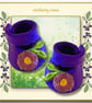 Purple Floral Shoes