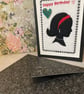 Handmade embroidered appliqué greetings card  - Image 5