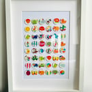 Retro Kids Circle Collage