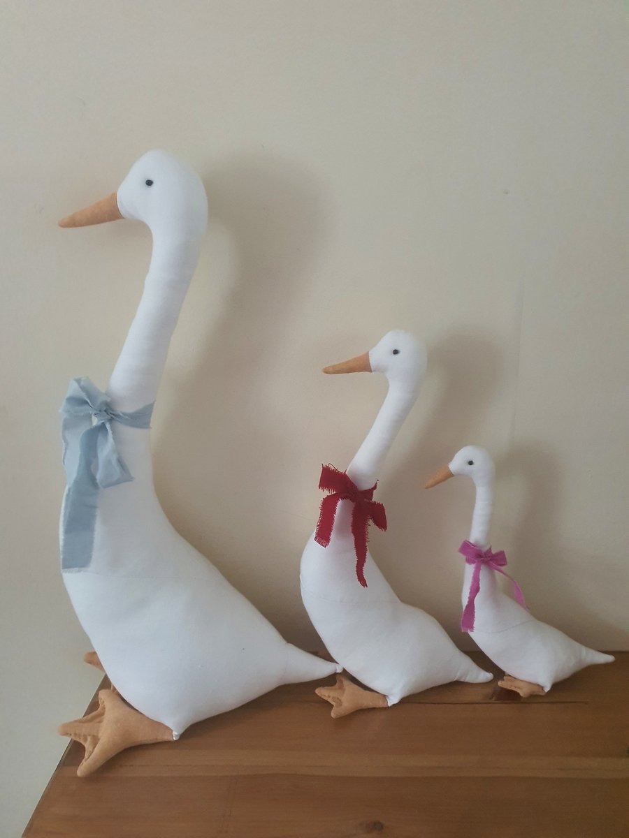 Handmade Small Mr Goose. Small linen goose. Home decor and gift idea