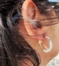 Sterling silver hammered Hoop Earrings. Handmade & Hallmarked. - Image 2
