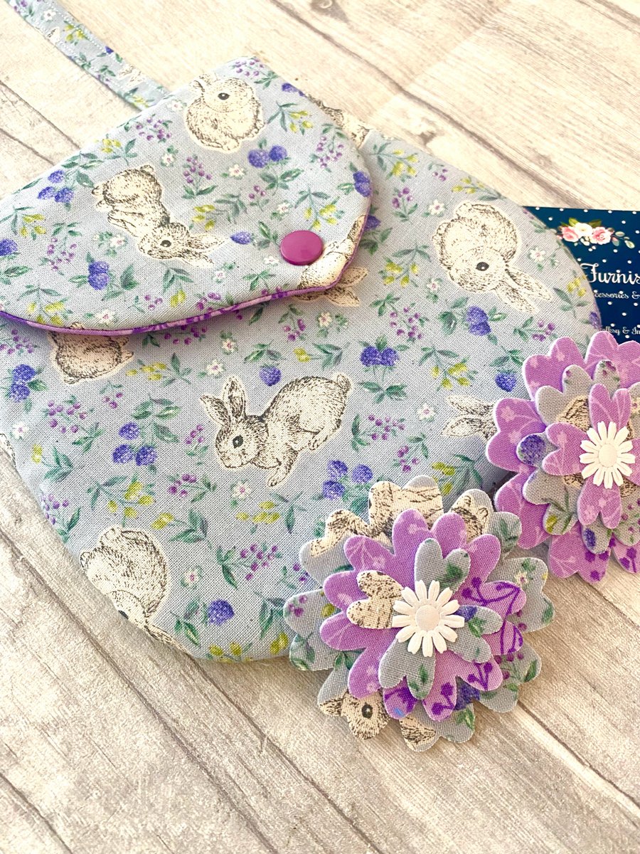 Childs bag & matching Hair Clip Set
