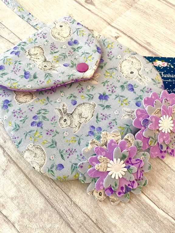 Childs bag & matching Hair Clip Set
