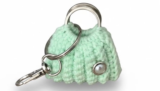 Cute crochet bag keychain