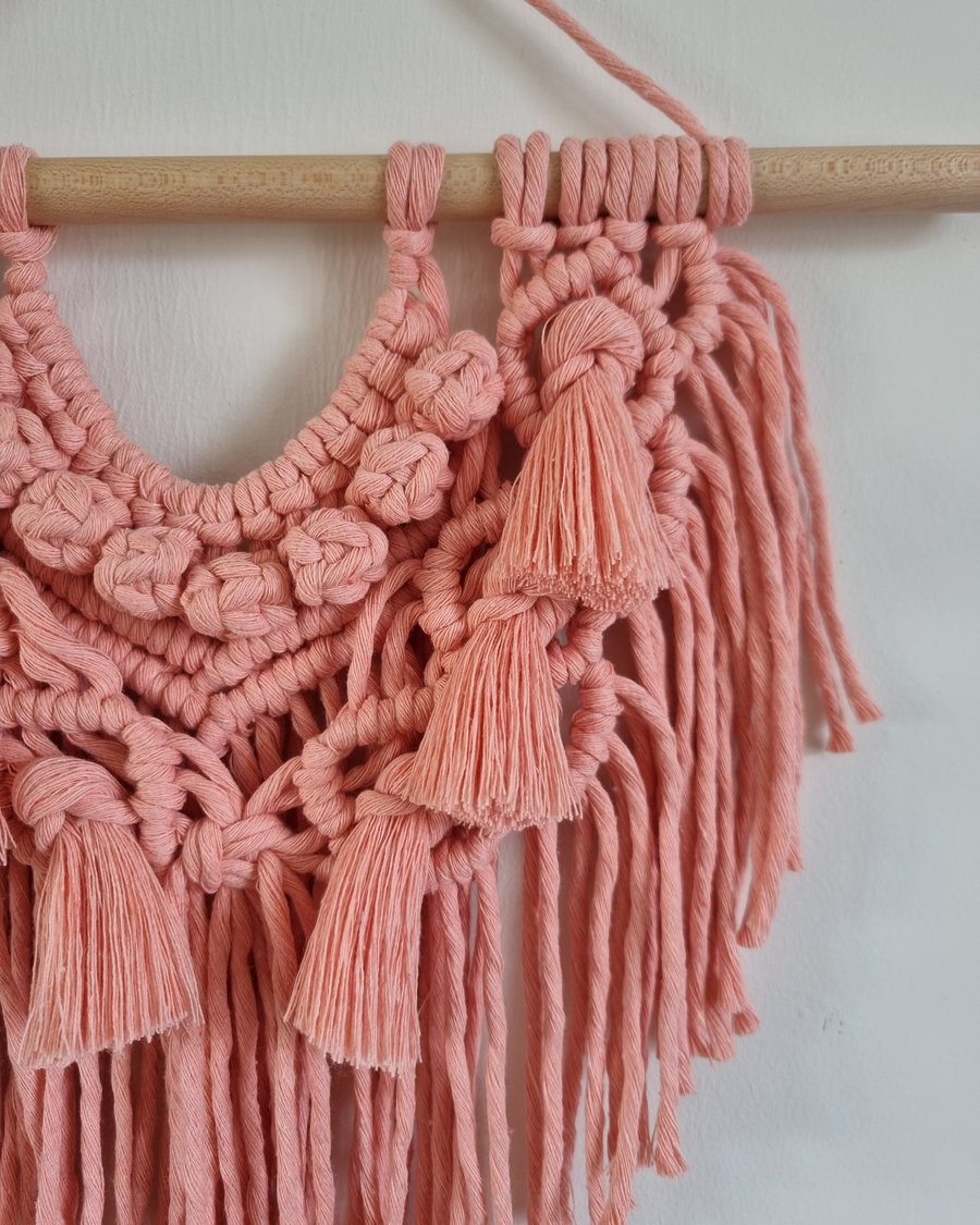 Macrame Wall Hanging - Peachy Pink