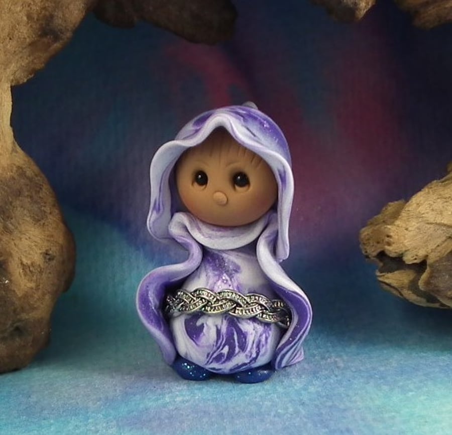 Spring Sale ... Tiny Magical Gnome 'Wanda' OOAK Sculpt by Ann Galvin
