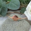 Copper Bangle. Bracelet with Centre Circle. Size Medium