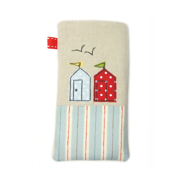 iPhone Cover, Phone Sleeve, Beach Huts, Seaside