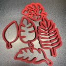 Set Of 5 Leaf Cookie Cutters for Biscuit Dough Icing Shape and cakes