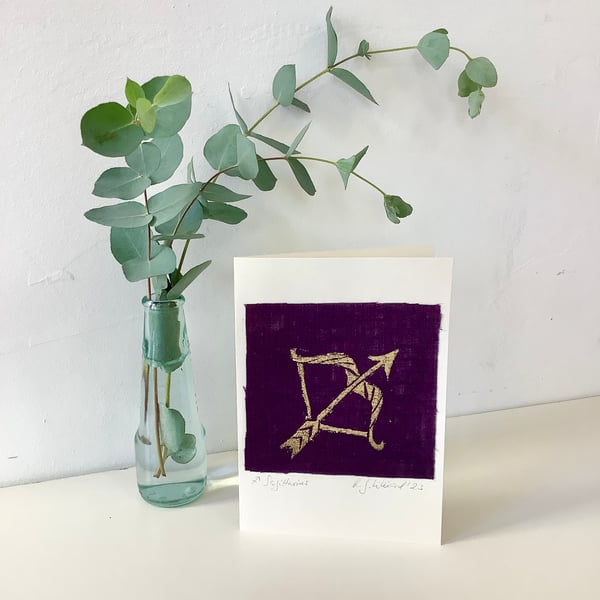 Zodiac Sagittarius greeting card 