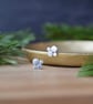 Sterling Silver Pebble Stud Earrings - Handmade Jewellery - Image 5
