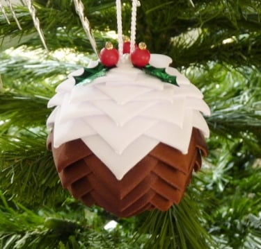 Christmas Pudding Hanging Decoration