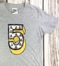 Number Five T-Shirt- kids number 5 tshirt- 5th Birthday outfit for boy or girl - Image 1