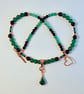 Onyx Necklace With Malachite Pendant, Anniversary, Birthday, Gifts For Her - Image 6