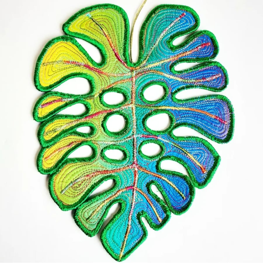 Cheeseplant Leaf Hanging Decoration 