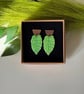 Leaf and Wooden Half Earrings  - Image 9